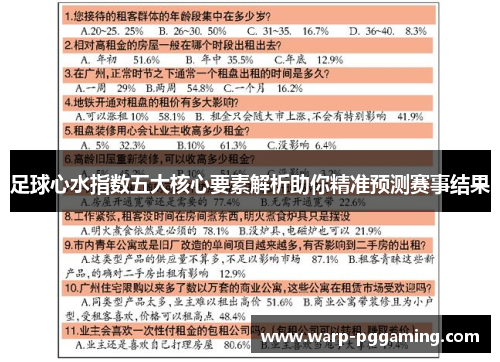 足球心水指数五大核心要素解析助你精准预测赛事结果