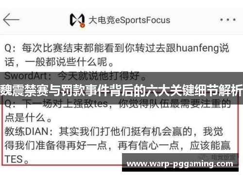魏震禁赛与罚款事件背后的六大关键细节解析
